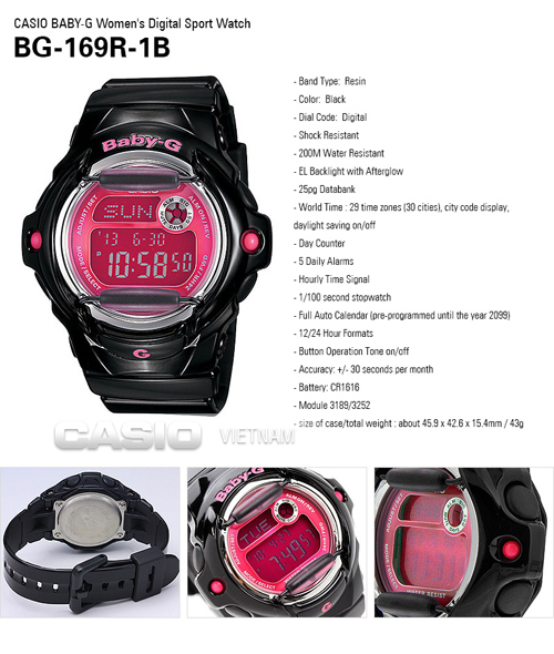 Đồng hồ Casio Baby-G BG-169R-1BDR